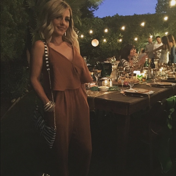 Astr Pants - Astr the Label copper sleeveless jumpsuit